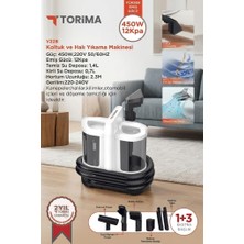 Torima Halı ve Koltuk Yıkama Cam Temizleme Leke Çıkartma Makinesi V22B Beyaz