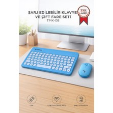 Torima Bluetooth Kablosuz Klavye Mouse Seti TMK08 Mavi