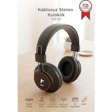 Torima Bluetooth Kulaklık Kafa Üstü Kablosuz Kulaklık HD10 Siyah