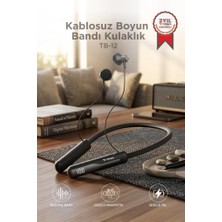 Torima Bluetooth Kulaklık Kulak İçi Boyuna Asılabilir 5 Ses Değiştirme Modlu Kablosuz Kulaklık TB12 Siyah