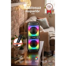 Torima Bluetooth Hoparlör Rgb Işıklı TWS Destekli Speaker D19 Siyah