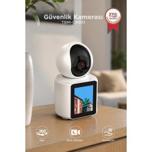 Torima Bebek Kamerası Monitörlü 360 Derece Dönebilen Full Hd Smart Ip Güvenlik Kamerası CMR11 Beyaz