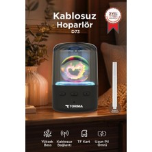 Torima Bluetooth Hoparlör Rgb Işıklı Kablosuz Hoparlör D73 Siyah