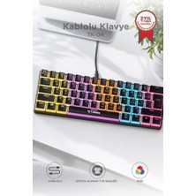 Torima Kablolu Klavye Rgb Işıklı Mekanik Q Klavye TK04 Siyah