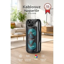 Torima Bluetooth Hoparlör Rgb Işıklı 3 INC Taşınabilir Parti Speaker GTS-1558 Siyah