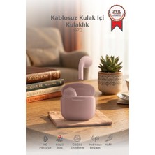 Torima Bluetooth Kulaklık Kulak İçi Tws Kablosuz Kulaklık G70 Pembe
