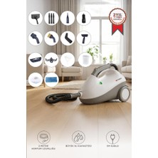 Torima Buharlı Temizleyici TSC01 2000W Gri Aksesuarlarla Çok Fonksiyonlu Halı Koltuk Cam Temizleme