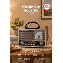 Torima Bluetooth Hoparlör Nostaljik Radyo Speaker NS03 Altın