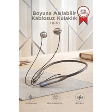 Torima Bluetooth Kulaklık Boyun Askılı Neckband ENC Extra Bass Manyetik Kulaklık TB10 Siyah