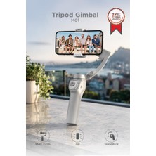 Torima Tripod Gimbal Özellikli Çok Amaçlı Selfie Çubuğu M01 Gri