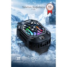 Torima Kablolu Cep Telefon Soğutucu Oyuncu Radyatör Soğutma Fanı F25 Siyah