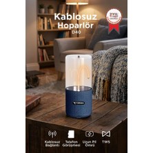 Torima Bluetooth Hoparlör Manyetik Işıklı TWS 5.3 Speaker D40 Lacivert