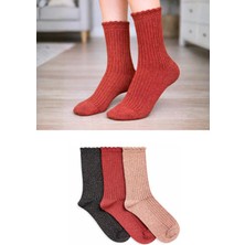 Orbis 3'lü Kadın Simli Fashion Ribli Çorap