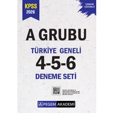 Pegem Akademi Yayıncılık 2026 KPSS A Grubu Tamamı Çözümlü Türkiye Geneli 4-5-6 (3'lü Denem