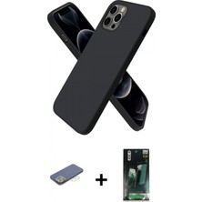 Marsilyan™- iPhone 12 Pro Max Kılıf Kozmos Yansıma Özel Seri - Şeffaf 360 Full Body Arka Koruyucu + Renkli Kamera Lens Koruma Cam - Yl