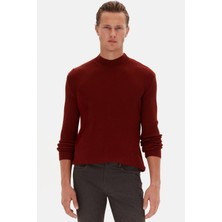 Twn Slim Fit Kiremit Rib Örgü Kazak