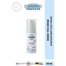 Sanosan Bebek Panthenol Yüz Kremi 50 ml - Parfümsüz Panthenol ve Allantoin Içeren 24 Saat Nem Destekli Hassas Cilt Bakım Kremi
