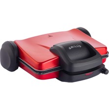 Grill'O GR380 1800 W Güçlü Kırmızı Tost Makinesi Granit Plaka ile 6 Dilim Kapasite
