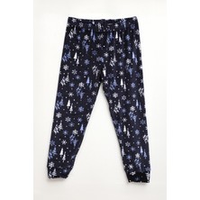 Markapia Man Erkek Çocuk Yumuşak Kadife Dokulu Lacivert Pijama Altı