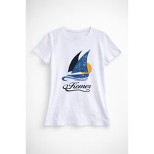Markapia Man Erkek Bisiklet Yaka %100 Pamuk Kemer Baskılı T-Shirt