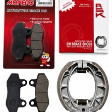 Monero Ön ve Arka Takım Disk Balata [ Kulaksız ] Kuba Çita - Cg - Cub - Scooter 50CC 80CC - Rks Newlight
