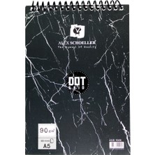 Alex Schoeller Dot Grid Noktalı 90g A5 Spiralli Resim Blok ALX.91