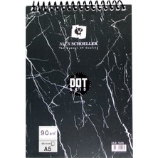 Alex Schoeller Dot Grid Noktalı 90g A5 Spiralli Resim Blok ALX.91