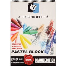 Alex Schoeller Artist 35x50 cm 220g Spiralli Siyah Renk Pastel Re