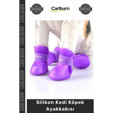 Carlburn Özel Üretim Cırt Cırtlı Su Geçirmez Kaymaz Küçük Irk Pati Koruyucu Silikon Kedi Köpek Ayakkabısı