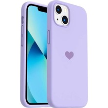 3gen Case iPhone 15/14/13 Uyumlu Kalp Logolu Renkli Lansman Kılıf Içi Kadifeli Kamera Yükseltili