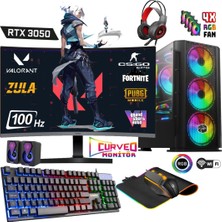 Apphirex Jett X55 Ryzen 5 5500 16GB Ram 512GB M2 SSD RTX3050 24'' 100Hz Curved Masaüstü Oyun Bilgisayarı