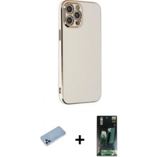 Marsilyan™- iPhone 12 Pro Kılıf Yankı Serisi - Şeffaf 360 Full Body Arka Koruyucu + Shine Kamera Lens Koruma Cam - Mı