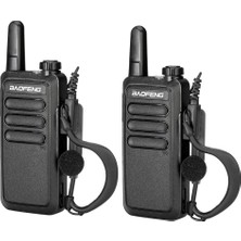 Valkyrie Pmr Baofeng 2 Adet Bf-R5 El Telsizi Seti - Çift Kulaklık 2li Set Lisanssız Şarjlı 16 Kanal Vox Telsiz Seti