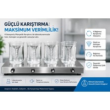 GmsMak Manyetik Karıştırıcı 4'lü 3600 Devir Paslanmaz Çelik
