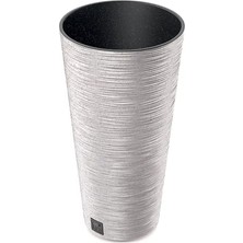 Prosperplast Furu Ahşap Katkılı Sütun Plastik Saksı Beyaz