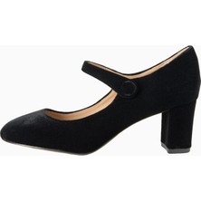 Age Of Innocence Gemma Velvet Black Mary Jane Topuklu Ayakkabı