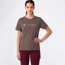 Champion Ss Regular Fit Kadın Gri T-SHIRT.ES514
