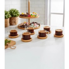Miter Bambu Altlıklı Çay Seti 12 Parça