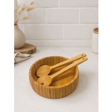 Bambu Salata Servis Kasesi|servis Kaşık Seti