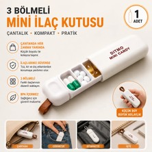 Ditmo minipop – kapaklı 3 bölmeli taşınabilir ılaç kutusu