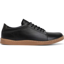 Tergan Siyah Hakiki Deri Kadın Sneaker - K4MEAY068708-A23