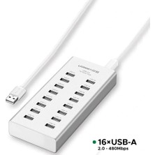 UGREEN 20298 USB-A 2.0 16 Port Bağlantı Noktalı Harici USB Çoklayıcı