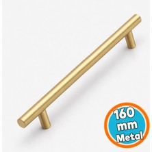 Nzb Mobilya Mutfak Dolap Çekmece Dolabı Kulbu Kulpu Kulpları Soft Altın Metal 1 Adet (160 Mm)
