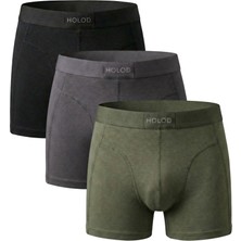 HOLOD Erkek Organik Boxer Brief 3’lü Paket –%95 Organik Pamuk%5 Elastan – Esnek, Nefes Alabilir Premium Iç Çamaşırı