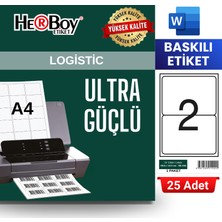 Herboy HB-1002 199,6 x 143,5 mm A4 Baskılı Laser Etiket (25 Adet)
