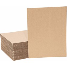 Kraft 70 x 100 cm 3mm Oluklu Mukavva Karton 12'li Paket Proje Kartonu Renk: Kahverengi