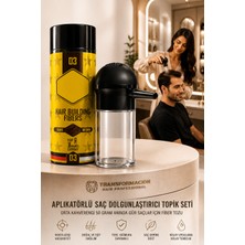 Nano Absolute Aplikatörlü Saç Dolgunlaştırıcı Set KOYU TON KAHVERENGİ| 50gr Topik Fiber Tozu & Profesyonel Pompa 721501