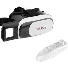 Vrbox VR Box 3D Kumandalı Beyaz Sanal Gerçeklik Gözlüğü Universal Uyumlu Akıllı Telefonlar İçin