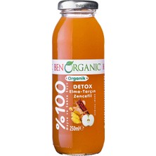 Ben Organic Benorganic Organik 250 ml Detox Elma Tarçın Zencefil Suyu Vücut Zindeliği İçin Özel Formül