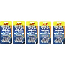 Gillette Blue3 Comfort Kullan-At Tıraş Bıçağı 8'li x 5 Paket 3 Bıçaklı Hassas Cilt Dostu